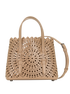Alaia Laser Cut Tote, &pound;895, Handbags, Pink, Leather, Front view